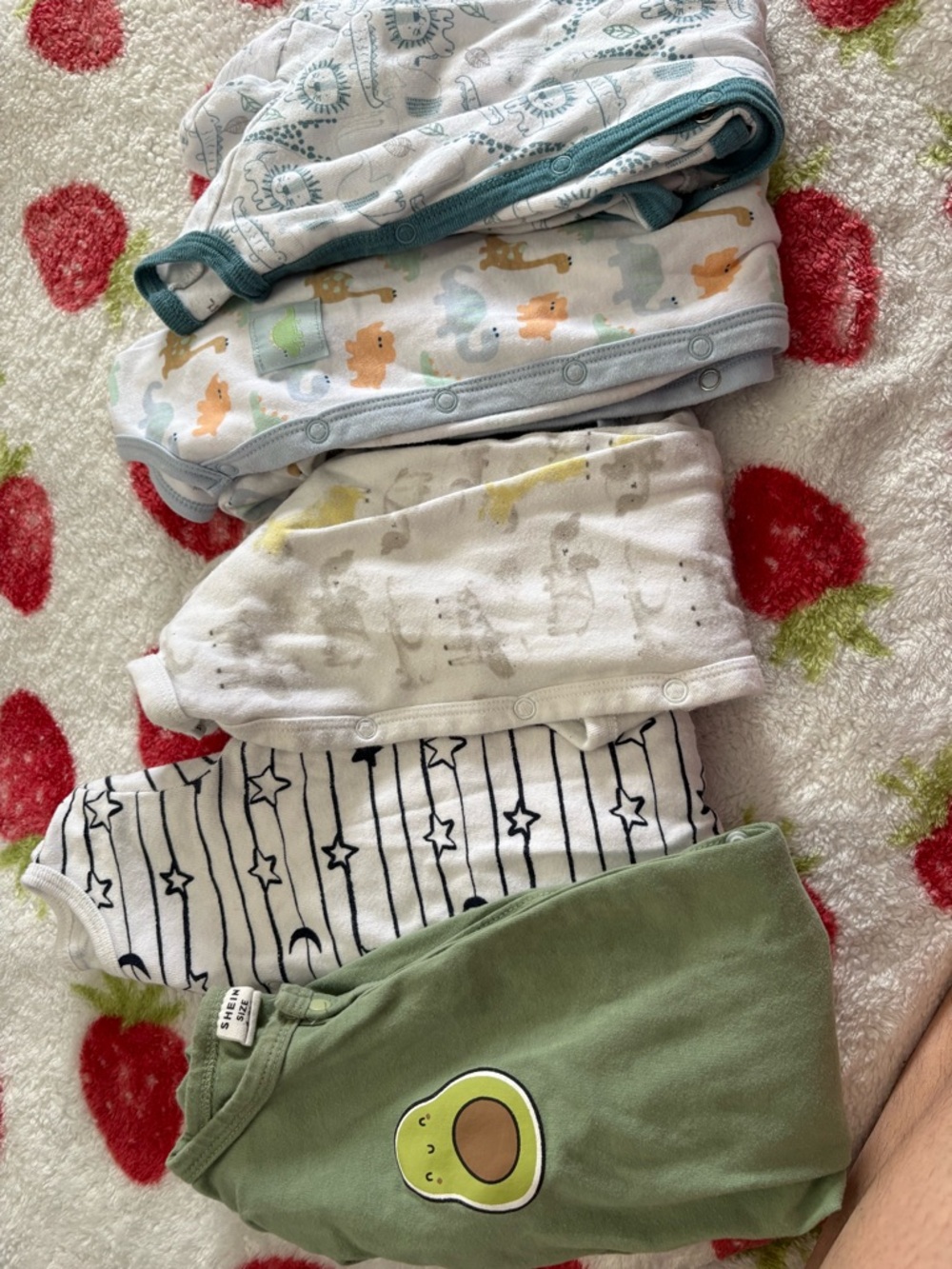 Joe Fresh Baby One-Piece Footies in Green, White, Teal